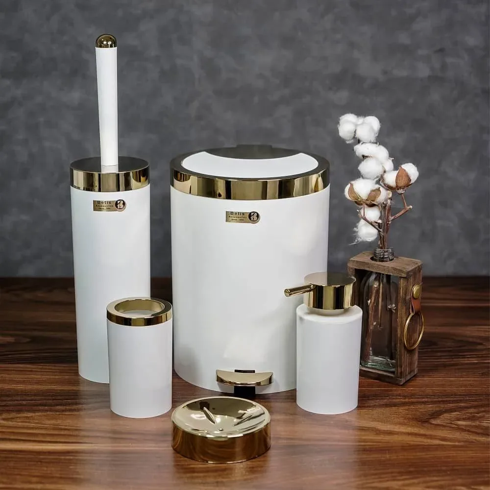 ست سرویس بهداشتی 5 پارچه بتیس Gold White