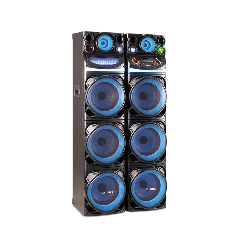 اسپیکر دوقلو آیوا مدل AW-X2102DSP PRO دارای 6 ساب ووفر 10 اینچ، رقص نور و کارائوکه