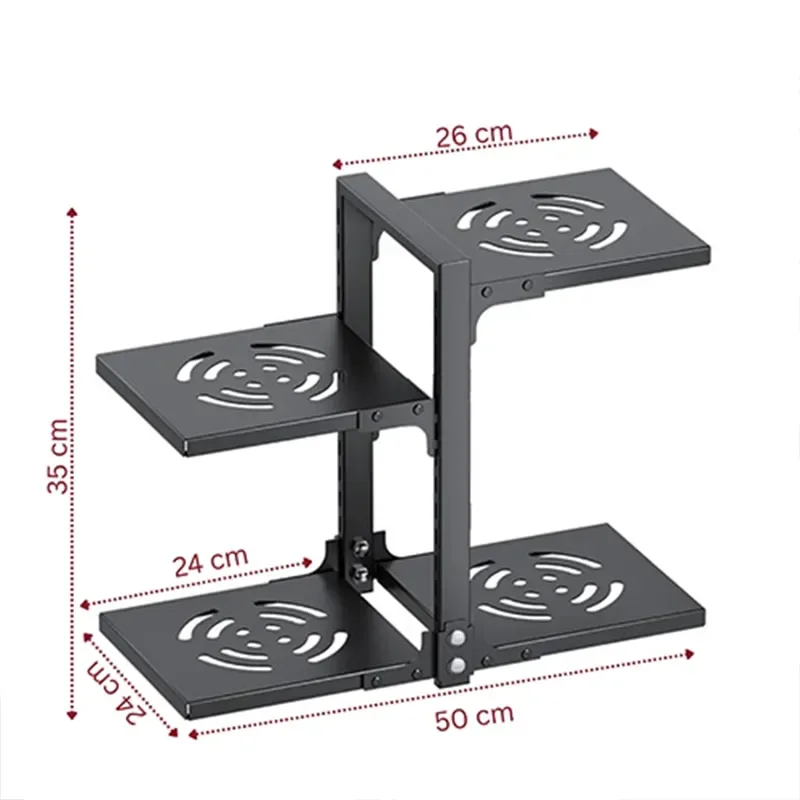 نظم دهنده قابلمه 4 طبقه قابل تنظیم لازا مدل KT-RK-03-04 Black