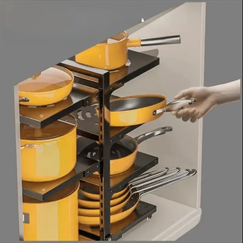 نظم دهنده قابلمه 8 طبقه قابل تنظیم لازا مدل KT-RK-03-08 Black