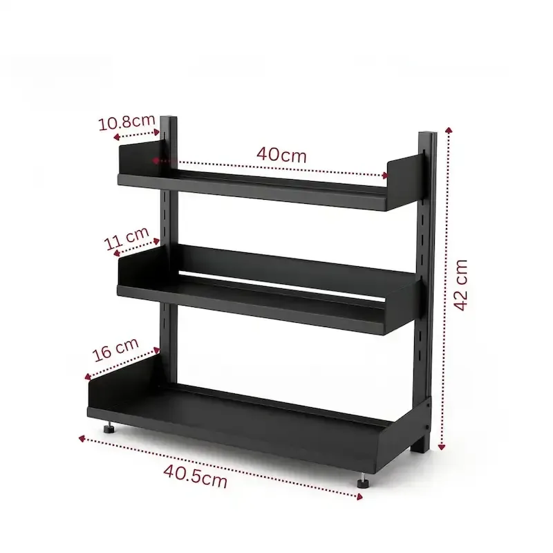 استند فلزی 3 طبقه قابل تنظیم لازا مدل KT-RK-07 Black