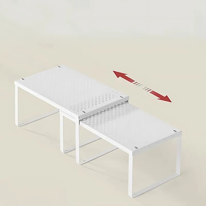 شلف فلزی دو طبقه چند حالته لازا مدل KT-SH-02 White