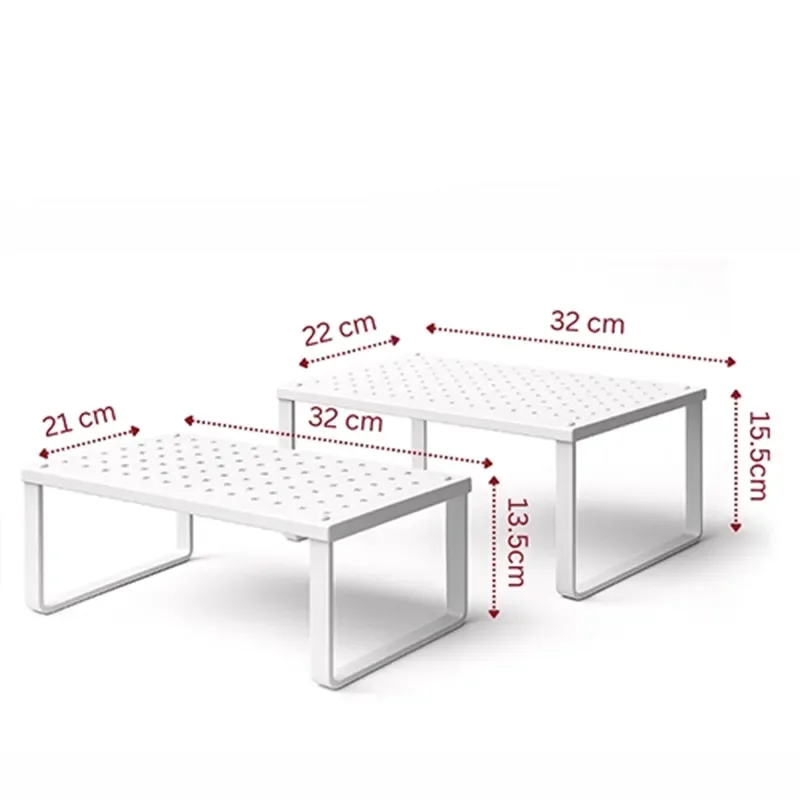 شلف فلزی دو طبقه چند حالته لازا مدل KT-SH-02 White