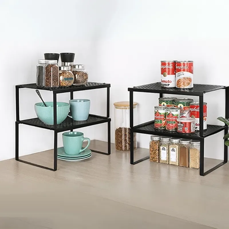 شلف فلزی دو طبقه چند حالته لازا مدل KT-SH-02 Black