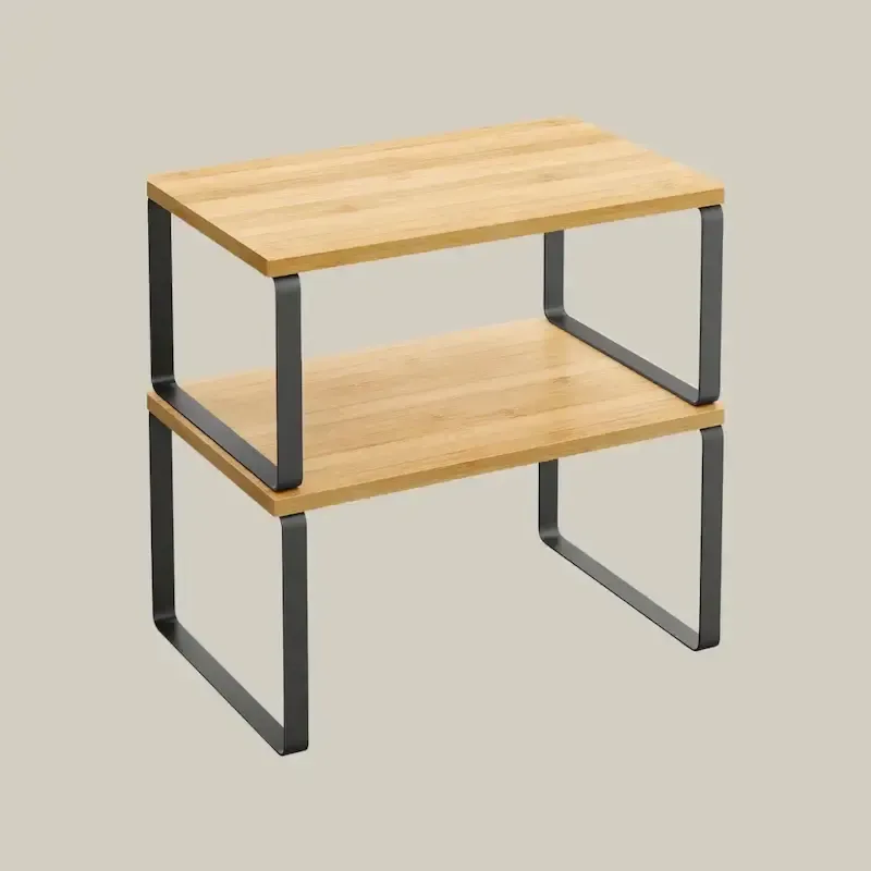 شلف چوبی دو طبقه چند حالته لازا مدل KT-SH-02-WD Black