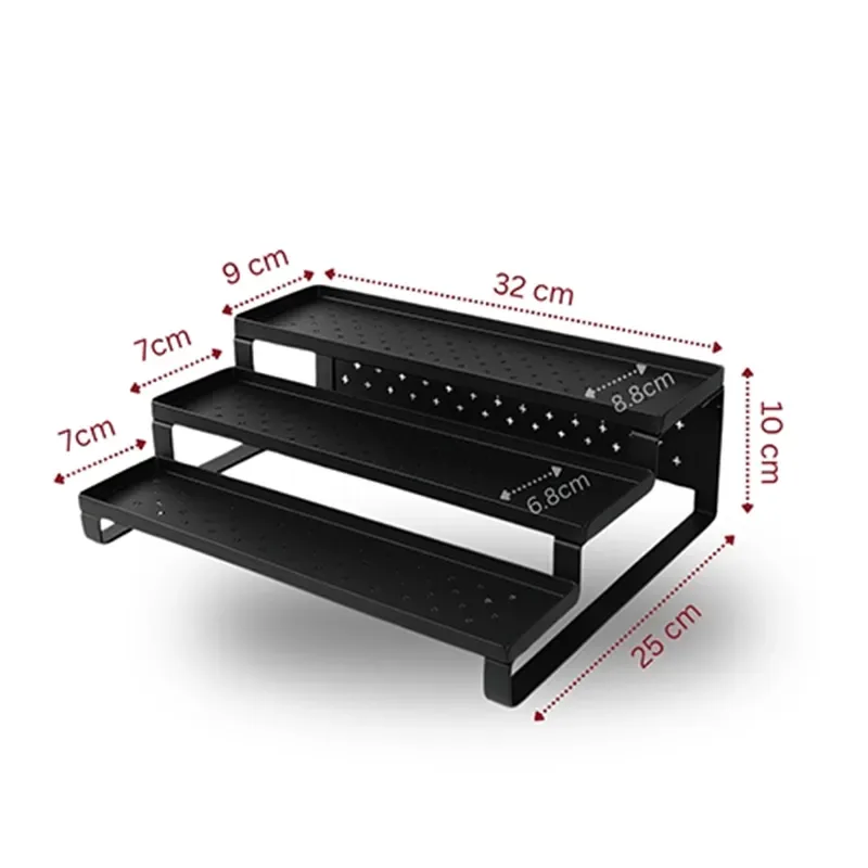 نظم دهنده ادویه سه طبقه لازا مدل KT-SP-05-03 Black