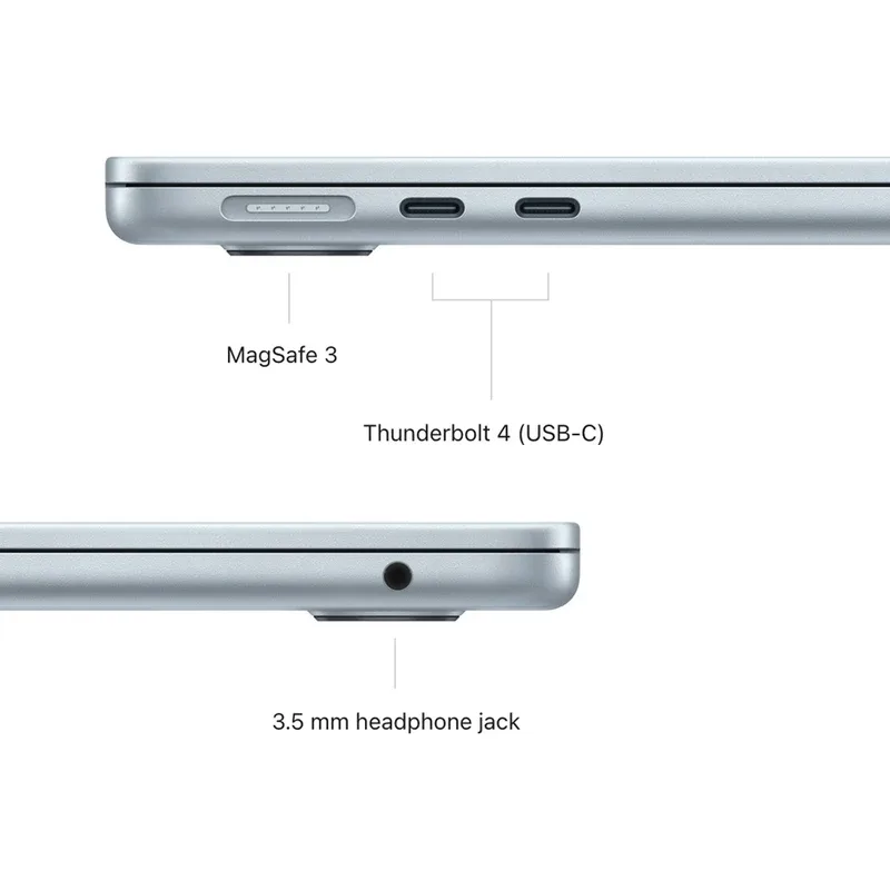 لپ تاپ 13.6 اینچی اپل مدل MacBook Air MDHG4 2026 LLA-M5-24GB RAM-1TB SSD