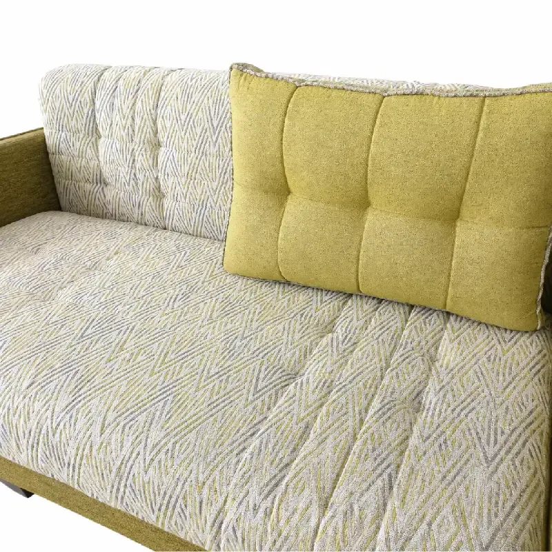 کاناپه تخت خوابشو لالوسکی دسته پاکتی پارچه ویو زرین مخمل