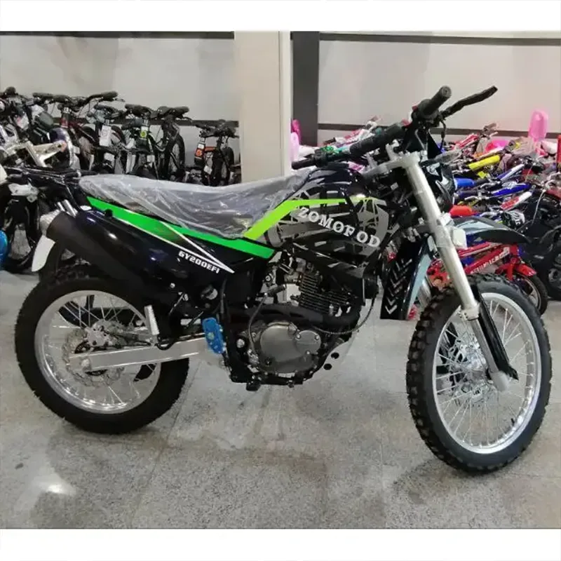 موتور سیکلت زمرد کویر تریل Gy200 انجین سوزوکی ترمز ABS Green