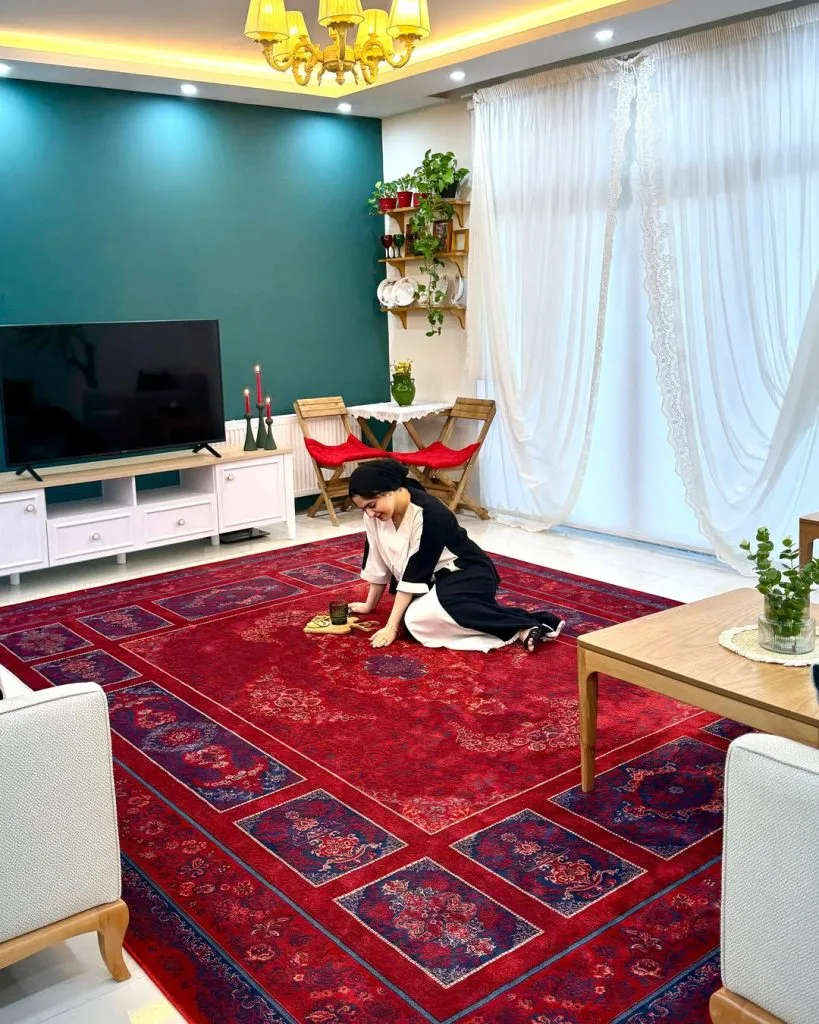 فرش ۱۲۰۰ شانه رخ بافت تمام آکریلیک کد کتیبه lsk